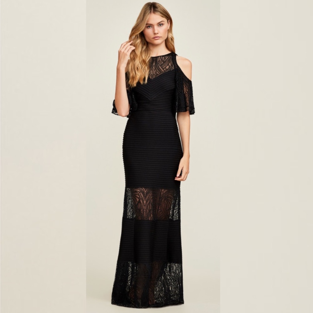 New & Sold Out Tadashi Esme Gown in Black - Picture 2 of 8